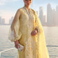 Maria B Pastel Yellow Luxury 3 Piece Unstitched Embroidered Lawn Suit