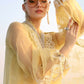 Maria B Pastel Yellow Luxury 3 Piece Unstitched Embroidered Lawn Suit