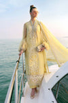 Maria B Pastel Yellow Luxury 3 Piece Unstitched Embroidered Lawn Suit
