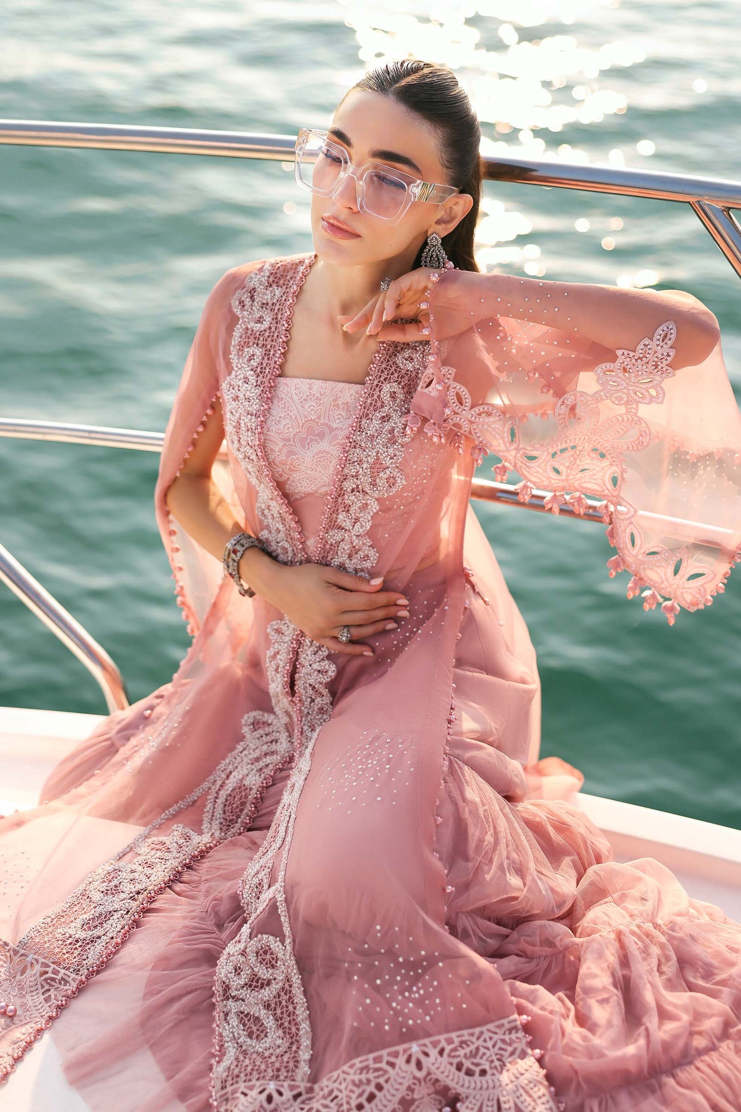 3 Piece Unstitched Embroidered Organza Suit