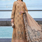 Maria B Luxury Beige Embroidered Lawn Suit with Printed Dupatta