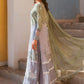 Maria B Luxury Sage Embroidered Lawn Suit with Organza Dupatta