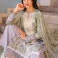 Maria B Luxury Sage Embroidered Lawn Suit with Organza Dupatta
