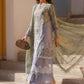 Maria B Luxury Sage Embroidered Lawn Suit with Organza Dupatta