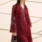 Maria B Pakistani Designer Red Embroidered Suit with Dupatta