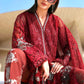 Maria B Pakistani Designer Red Embroidered Suit with Dupatta