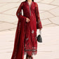 Maria B Pakistani Designer Red Embroidered Suit with Dupatta