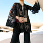 3 Piece Unstitched Embroidered Net Suit