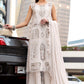 Maria B Luxury Ivory Embroidered Lawn Suit with Chiffon Dupatta
