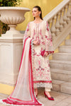 Maria B Ivory Pink 3 Piece Unstitched Embroidered Lawn Suit