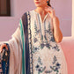 Maria B Luxury Blue Embroidered Lawn Suit with Chiffon Dupatta