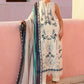 Maria B Luxury Blue Embroidered Lawn Suit with Chiffon Dupatta
