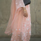 Pure Crepe Pink Chikankari Kurta Set with Dupatta