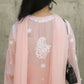 Pure Crepe Pink Chikankari Kurta Set with Dupatta