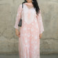 Pure Crepe Pink Chikankari Kurta Set with Dupatta
