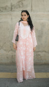 Pure Crepe Pink Chikankari Kurta Set with Dupatta