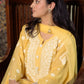 Pure Crepe Yellow Chikankari Kurta Set with Dupatta
