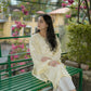 Lemon Yellow Chikankari Muslin Kurta