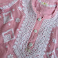 Pure Crepe Pink Chikankari Kurta Set with Dupatta