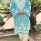 Sky Blue Chikankari Muslin Kurta