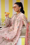 Maria B Premium Lilac Embroidered Lawn 3 Piece Unstitched Embroidered Lawn Suit